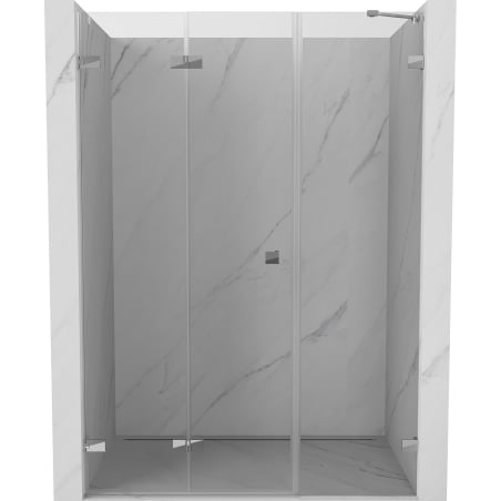 Mexen Lunar-F drzwi prysznicowe składane lewe 120 cm, transparent, chrom - 836S-120-050-01-00-L