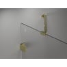Mexen Lunar-B drzwi prysznicowe uchylne lewe 150 cm, transparent, złote - 832S-150-050-50-00-L