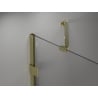 Mexen Lunar-B drzwi prysznicowe uchylne lewe 150 cm, transparent, złote - 832S-150-050-50-00-L
