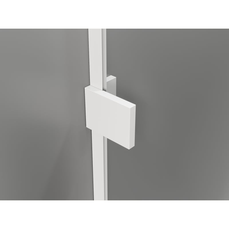 Mexen Lunar-F drzwi prysznicowe składane lewe 130 cm, transparent, białe - 836S-130-050-20-00-L