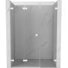 Mexen Lunar-F drzwi prysznicowe składane lewe 145 cm, transparent, białe - 836S-145-050-20-00-L