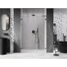 Mexen Lunar-B L drzwi prysznicowe uchylne lewe 120 cm, transparent, gun gray szczotkowany - 832SL-120-050-66-00-L