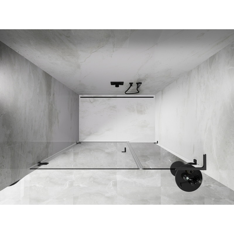 Mexen Lunar-B L drzwi prysznicowe uchylne lewe 120 cm, transparent, gun gray szczotkowany - 832SL-120-050-66-00-L
