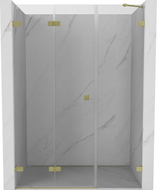 Mexen Lunar-F drzwi prysznicowe składane lewe 110 cm, transparent, złote szczotkowane - 836S-110-050-55-00-L