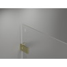 Mexen Lunar-F drzwi prysznicowe składane lewe 125 cm, transparent, złote szczotkowane - 836S-125-050-55-00-L