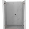 Mexen Lunar-B drzwi prysznicowe uchylne lewe 140 cm, transparent, różowe złoto - 832S-140-050-60-00-L