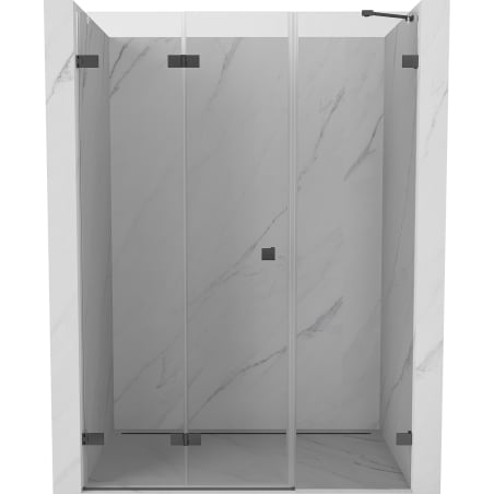 Mexen Lunar-F drzwi prysznicowe składane lewe 110 cm, transparent, gun gray szczotkowany - 836S-110-050-66-00-L
