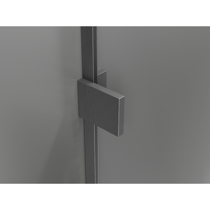 Mexen Lunar-F drzwi prysznicowe składane lewe 130 cm, transparent, gun gray szczotkowany - 836S-130-050-66-00-L
