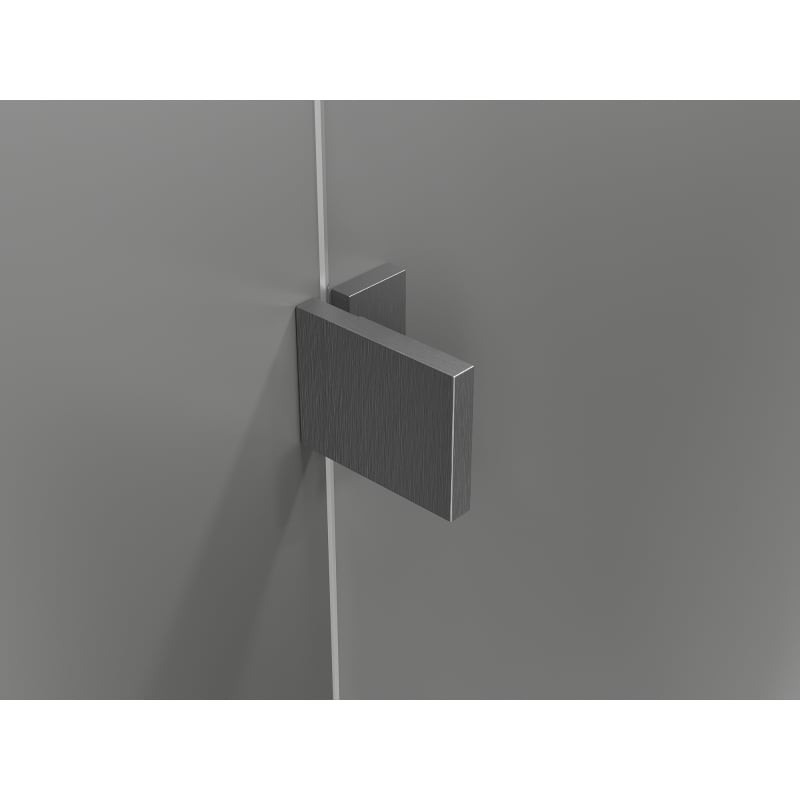Mexen Lunar-B drzwi prysznicowe uchylne lewe 110 cm, transparent, gun gray szczotkowany - 832S-110-050-66-00-L