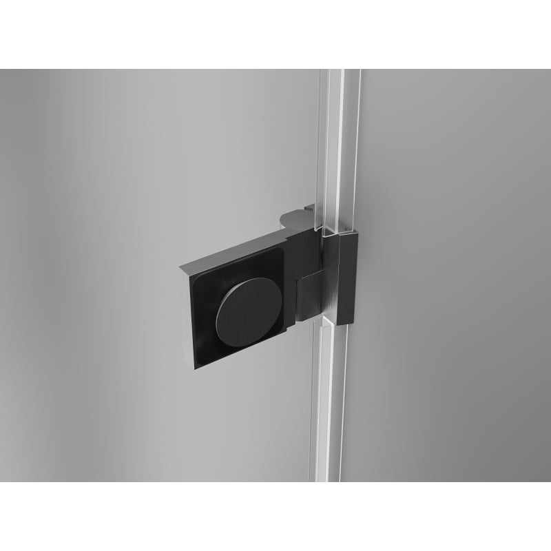 Mexen Lunar-B drzwi prysznicowe uchylne lewe 110 cm, transparent, gun gray szczotkowany - 832S-110-050-66-00-L