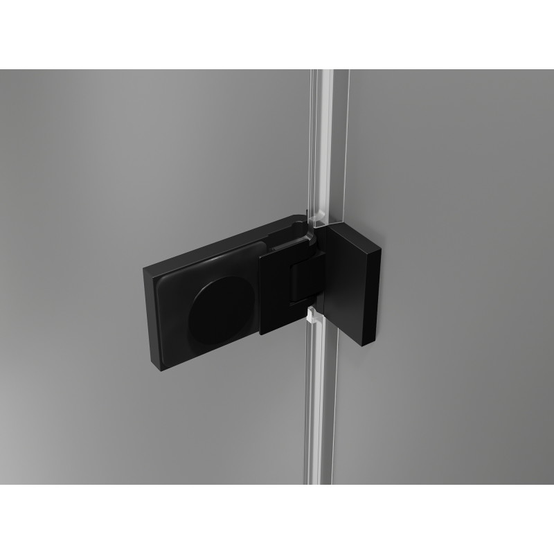 Mexen Lunar-F drzwi prysznicowe składane lewe 145 cm, transparent, czarne - 836S-145-050-70-00-L
