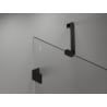 Mexen Lunar-F drzwi prysznicowe składane lewe 145 cm, transparent, czarne - 836S-145-050-70-00-L