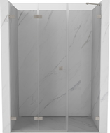 Mexen Lunar-F drzwi prysznicowe składane lewe 140 cm, transparent, nikiel szczotkowany - 836S-140-050-97-00-L