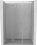 Mexen Lunar-F drzwi prysznicowe składane lewe 145 cm, transparent, nikiel szczotkowany - 836S-145-050-97-00-L