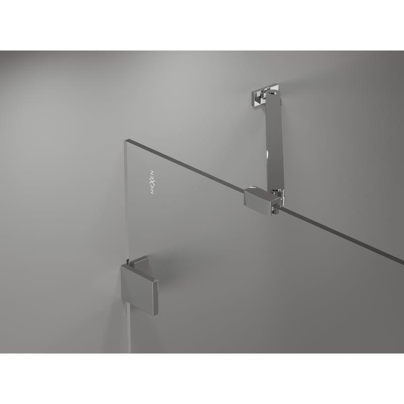 Mexen Lunar-F drzwi prysznicowe składane prawe 110 cm, transparent, chrom - 836S-110-050-01-00-P