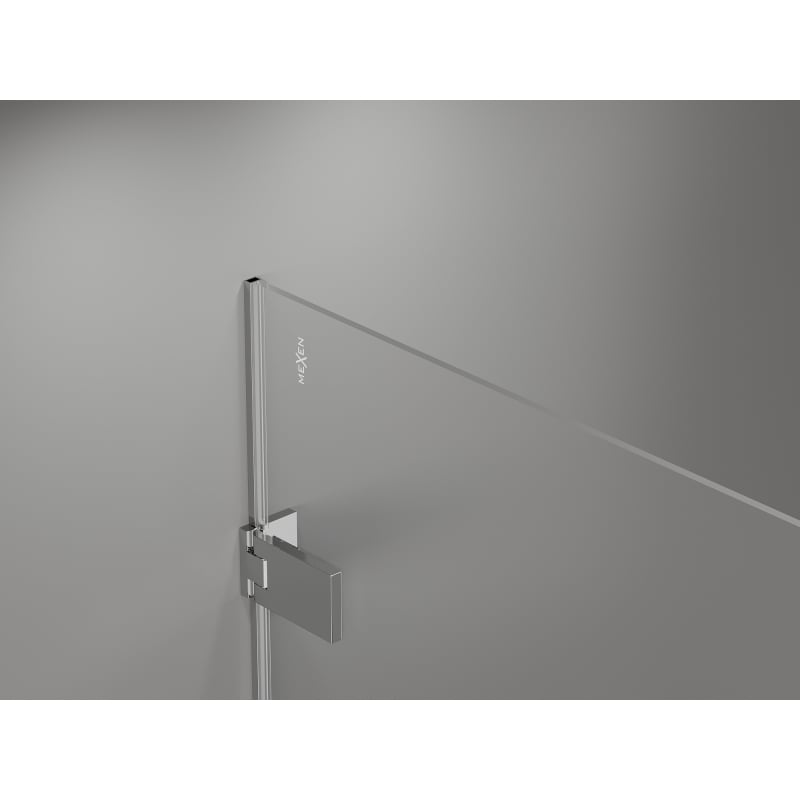 Mexen Lunar-F drzwi prysznicowe składane prawe 145 cm, transparent, chrom - 836S-145-050-01-00-P