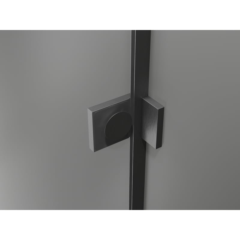 Mexen Lunar-B drzwi prysznicowe uchylne lewe 150 cm, transparent, gun gray szczotkowany - 832S-150-050-66-00-L