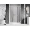 Mexen Lunar-F drzwi prysznicowe składane prawe 110 cm, transparent, białe - 836S-110-050-20-00-P