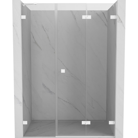 Mexen Lunar-F drzwi prysznicowe składane prawe 115 cm, transparent, białe - 836S-115-050-20-00-P