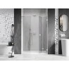 Mexen Lunar-F drzwi prysznicowe składane prawe 115 cm, transparent, białe - 836S-115-050-20-00-P