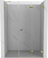 Mexen Lunar-F drzwi prysznicowe składane prawe 120 cm, transparent, złote - 836S-120-050-50-00-P