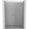 Mexen Lunar-F drzwi prysznicowe składane prawe 135 cm, transparent, złote - 836S-135-050-50-00-P