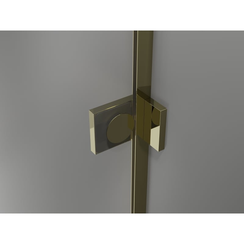 Mexen Lunar-F drzwi prysznicowe składane prawe 140 cm, transparent, złote - 836S-140-050-50-00-P