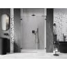 Mexen Lunar-B drzwi prysznicowe uchylne lewe 120 cm, transparent, czarne - 832S-120-050-70-00-L