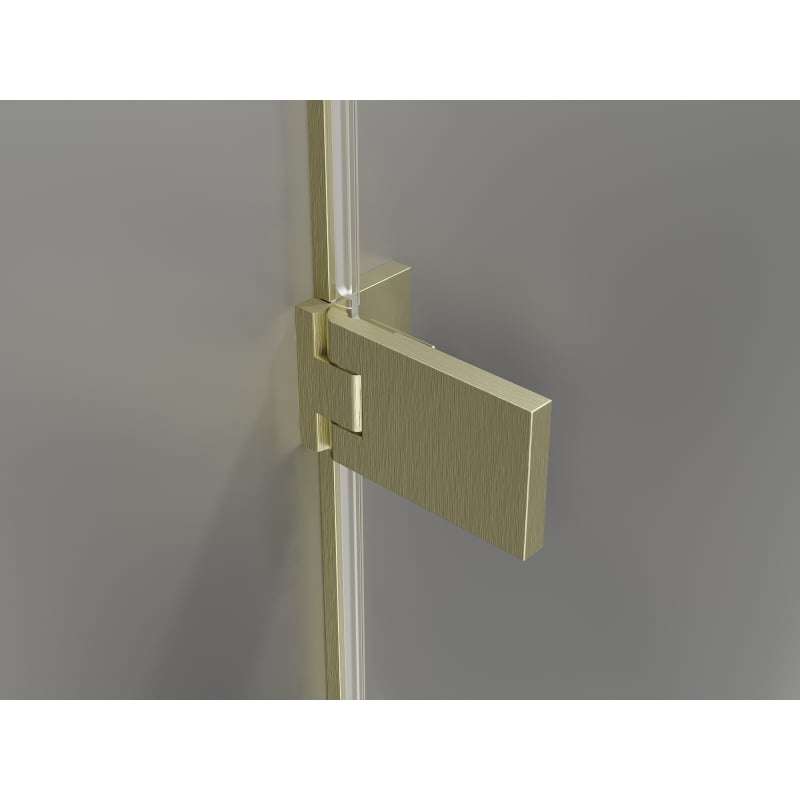 Mexen Lunar-F drzwi prysznicowe składane prawe 110 cm, transparent, złote szczotkowane - 836S-110-050-55-00-P