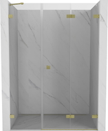 Mexen Lunar-F drzwi prysznicowe składane prawe 110 cm, transparent, złote szczotkowane - 836S-110-050-55-00-P