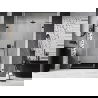Mexen Lunar-B drzwi prysznicowe uchylne lewe 135 cm, transparent, czarne - 832S-135-050-70-00-L