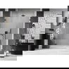 Mexen Lunar-B drzwi prysznicowe uchylne lewe 135 cm, transparent, czarne - 832S-135-050-70-00-L