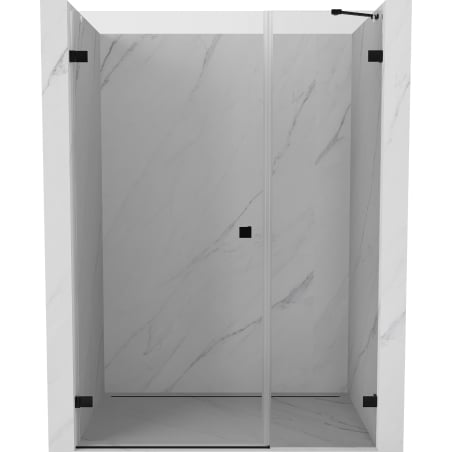 Mexen Lunar-B drzwi prysznicowe uchylne lewe 140 cm, transparent, czarne - 832S-140-050-70-00-L