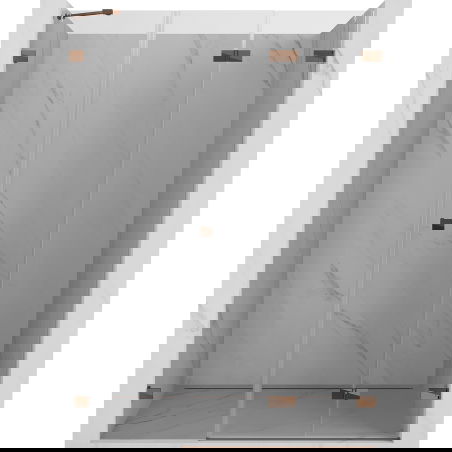Mexen Lunar-F drzwi prysznicowe składane prawe 125 cm, transparent, różowe złoto - 836S-125-050-60-00-P