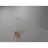 Mexen Lunar-F drzwi prysznicowe składane prawe 120 cm, transparent, miedź szczotkowana - 836S-120-050-65-00-P