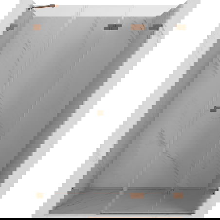 Mexen Lunar-F drzwi prysznicowe składane prawe 130 cm, transparent, miedź szczotkowana - 836S-130-050-65-00-P
