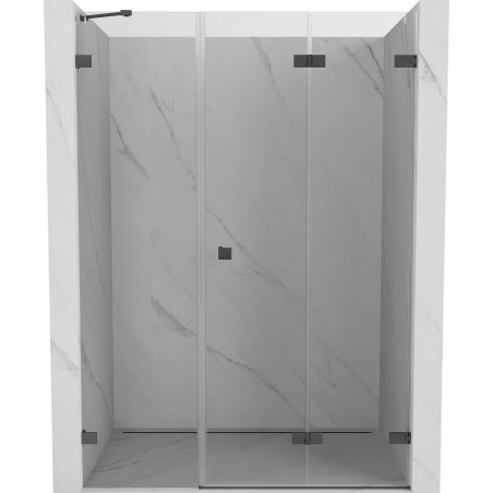 Mexen Lunar-F drzwi prysznicowe składane prawe 110 cm, transparent, gun gray szczotkowany - 836S-110-050-66-00-P