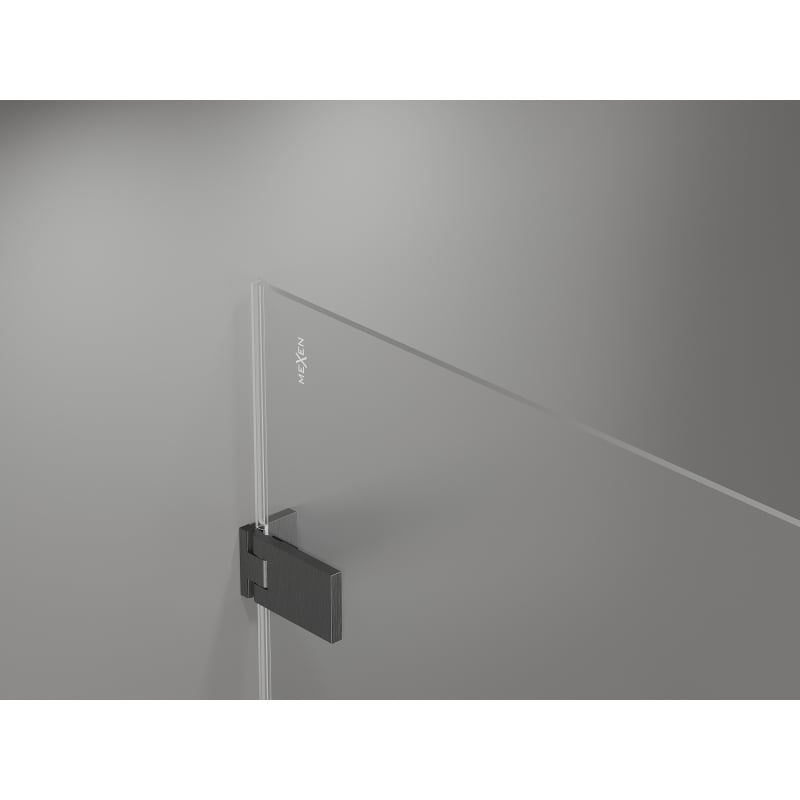Mexen Lunar-F drzwi prysznicowe składane prawe 115 cm, transparent, gun gray szczotkowany - 836S-115-050-66-00-P