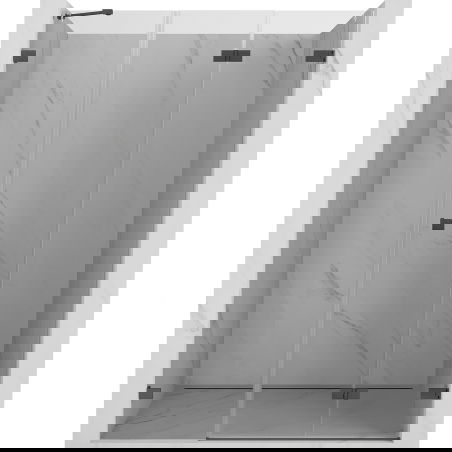 Mexen Lunar-F drzwi prysznicowe składane prawe 135 cm, transparent, gun gray szczotkowany - 836S-135-050-66-00-P