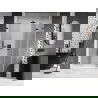 Mexen Lunar-F drzwi prysznicowe składane prawe 145 cm, transparent, gun gray szczotkowany - 836S-145-050-66-00-P