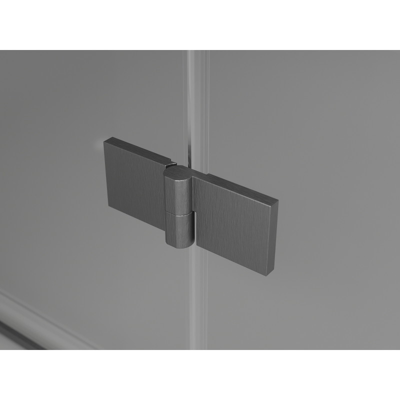 Mexen Lunar-F drzwi prysznicowe składane prawe 150 cm, transparent, gun gray szczotkowany - 836S-150-050-66-00-P