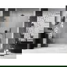 Mexen Lunar-B drzwi prysznicowe uchylne lewe 130 cm, transparent, gun metal - 832S-130-050-95-00-L