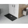 Mexen Flat brodzik prostokątny slim 120 x 70 cm, czarny, syfon chrom - 40707012