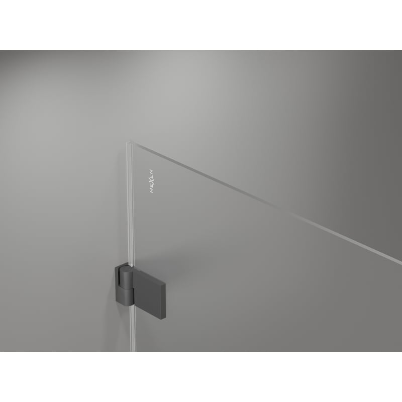 Mexen Lunar-B drzwi prysznicowe uchylne lewe 135 cm, transparent, gun metal - 832S-135-050-95-00-L
