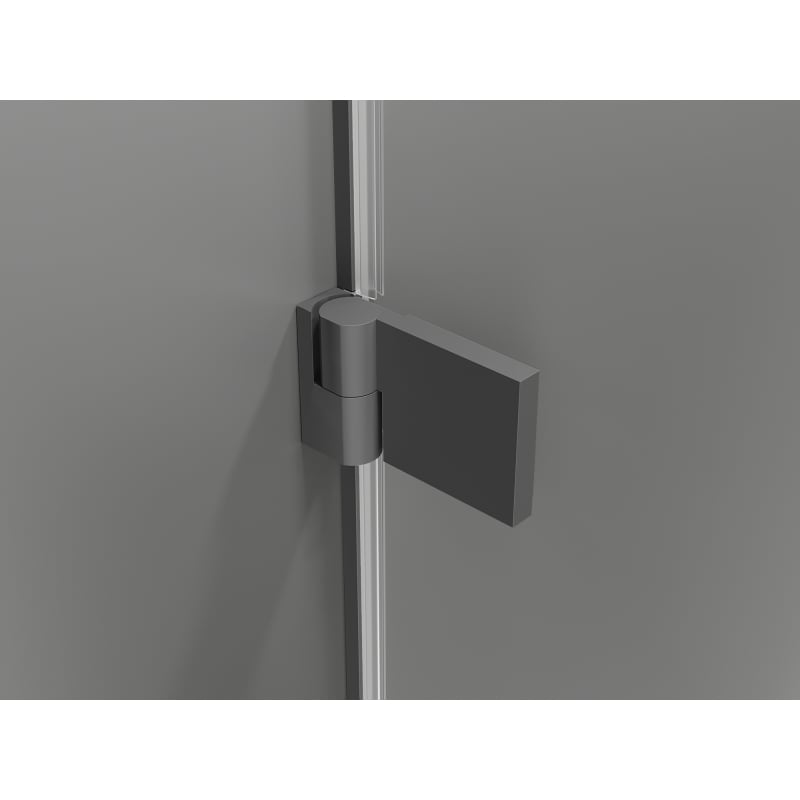 Mexen Lunar-B drzwi prysznicowe uchylne lewe 135 cm, transparent, gun metal - 832S-135-050-95-00-L