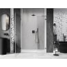 Mexen Lunar-B drzwi prysznicowe uchylne lewe 140 cm, transparent, gun metal - 832S-140-050-95-00-L