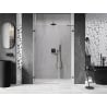 Mexen Lunar-B drzwi prysznicowe uchylne lewe 140 cm, transparent, gun metal - 832S-140-050-95-00-L