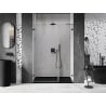 Mexen Lunar-B drzwi prysznicowe uchylne lewe 145 cm, transparent, gun metal - 832S-145-050-95-00-L