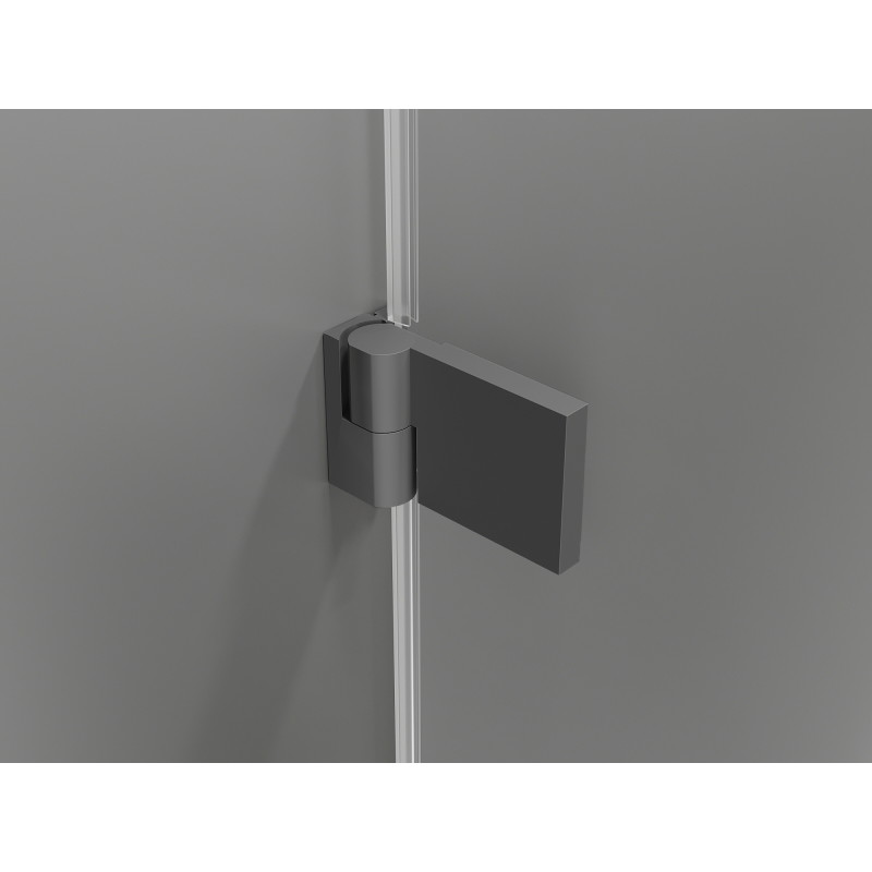 Mexen Lunar-B drzwi prysznicowe uchylne lewe 145 cm, transparent, gun metal - 832S-145-050-95-00-L