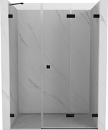 Mexen Lunar-F drzwi prysznicowe składane prawe 110 cm, transparent, czarne - 836S-110-050-70-00-P
